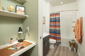 Work station desk in studio and 1 bedroom homes